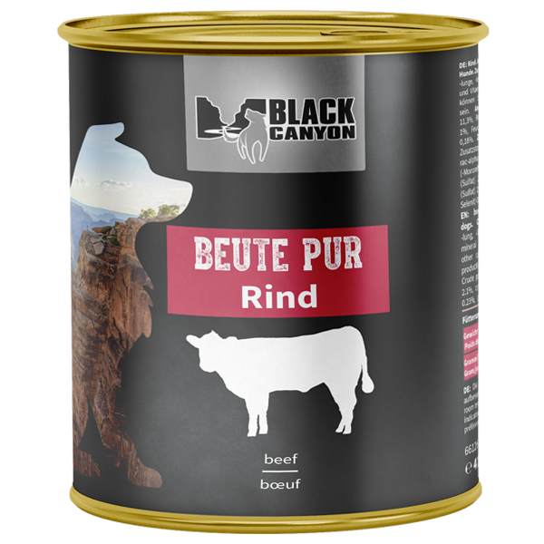 BLACK CANYON Beute Pur Rind Nassfutter für Hunde