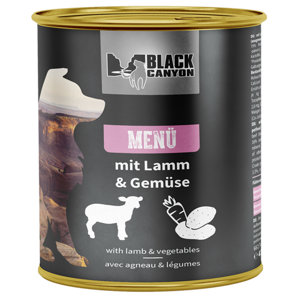 BLACK CANYON Menü Rind m. Lamm & Gemüse Nassfutter für Hunde